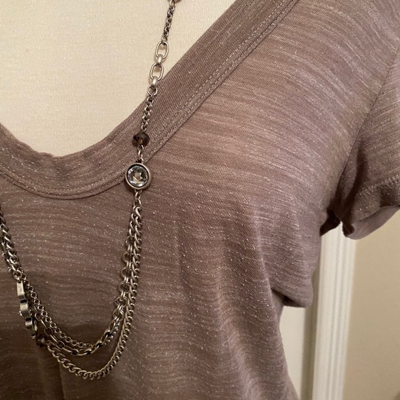 James Perse Scoop Neck Slub Knit Tee sz 3 - Picture 2 of 3